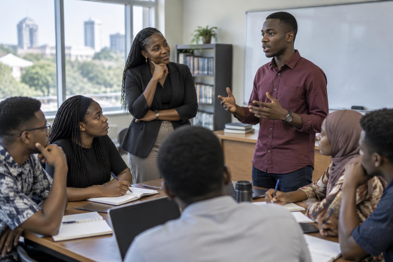 A university debate coaching workshop in progress